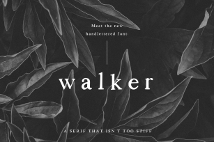 Walker: a Handlettered Serif Font Download