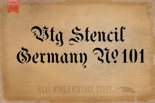 Vtg Stencil Germany No. 101 Font Download