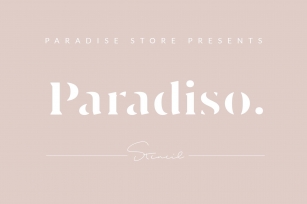 Paradiso Stencil font Font Download