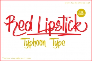Red Lipstick font Font Download
