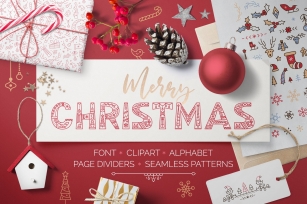 CHRISTMAS font ❆ clipart ❆ patterns Font Download