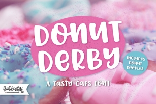 Donut Derby, a tasty caps font Font Download
