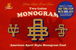 Two-Letter Monogram Font Download