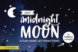 Midnight Moon and Symbols Font Download