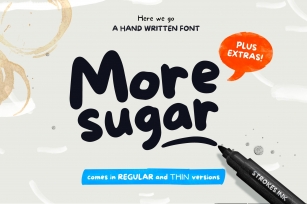 More Sugar + Extras Font Download