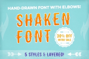 [30% off!] Shaken 5 Styles Font Download