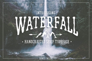 Waterfall. Handcrafted (+bonus) Font Download
