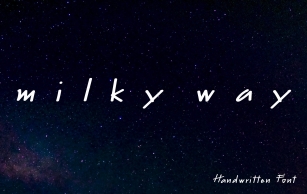 Milky Way font Font Download