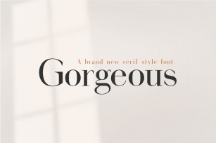 Gorgeous Serif Font Download