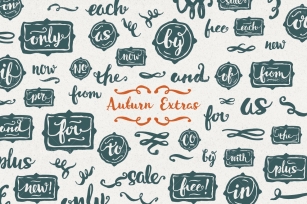 Auburn Extras + Vector Font Download
