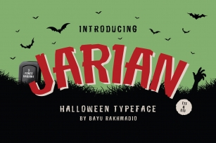 JARIAN ; Halloween Typeface Font Download
