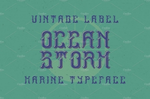 Ocean Storm label font Font Download