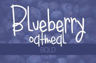 Blueberry Oatmeal Bold Font Download