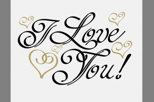 I Love You, Lettering Design Vector Font Download