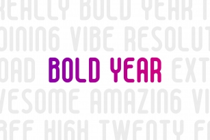 BOLD YEAR Font Download