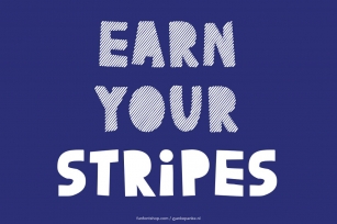 Earn Your Stripes handmade Font Download