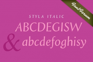 Styla Regular Italic Font Download