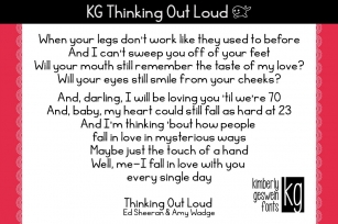 KG Thinking Out Loud Font Download