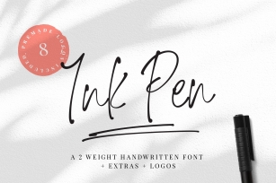 Ink Pen Handwritten  Logos Font Download