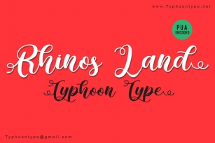Rhinos Land font Font Download