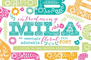 Mila Floral Fill Font Download