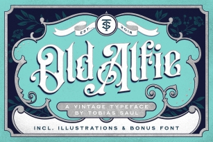 Old Alfie + Extras Font Download