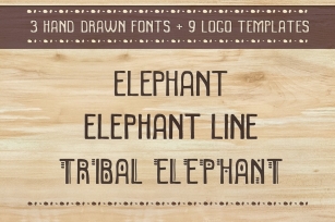 3 fonts and 9 logo templates Font Download