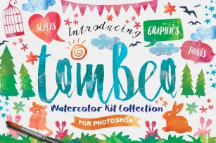 Tombeo Watercolor Kit Collection Font Download