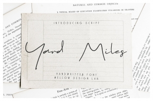 Yard Miles script Font Download
