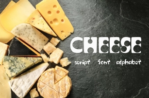 Cheese script / font / alphabet Font Download