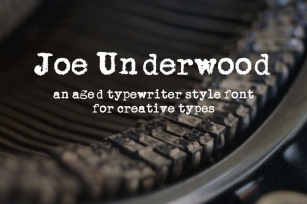 Joe Underwood Typewriter Font Download