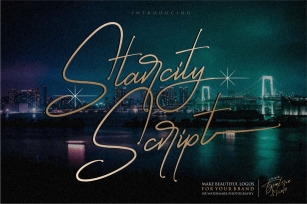 Starcity Script //  Signature Font Download