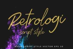 Neon Script Style Font Download