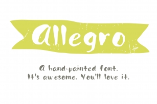 Hand Painted font- Allegro Font Download