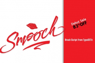 Smooch: 83% Off this Brush Script! Font Download