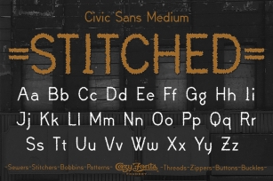 Civic Sans Medium Stitched Font Download