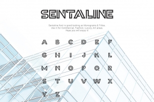 Sentaline logo and monogram font Font Download