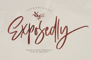 Exposedly // Signature Script Font Download