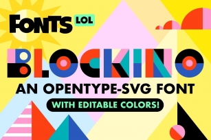 Blockino: Opentype-SVG Color Font Download
