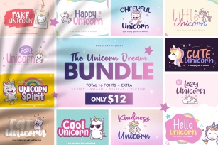 The Unicorn Dream Bundle Font Download