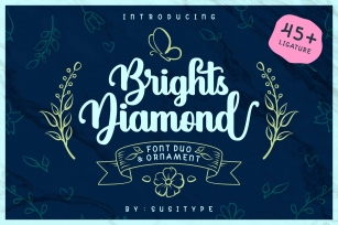 Brights Diamond + EXTRAS Font Download