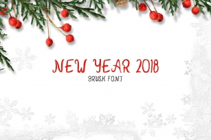 New Year 2018 Brush Font Download