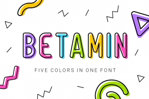 Betamin|colorful sans-serif font Font Download