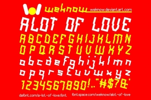 alot of love font Font Download
