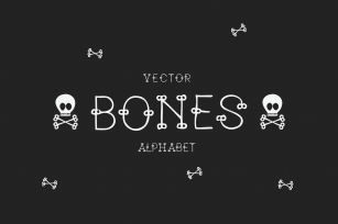Vector Alphabet. Bones Font Download