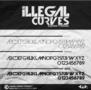 iLlegal Curves Typeface Font Download