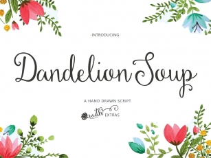 Dandelion Soup Script + Extras Font Download