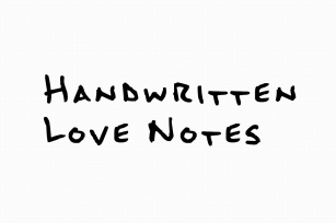 Handwritten Love Notes Font Download