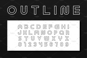 English outline vector alphabet Font Download