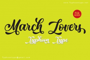 March Lovers font Font Download